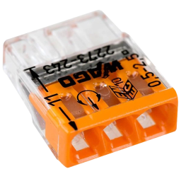 Клемма WAGO COMPACT 2273-243 3х2,5 (с пастой)