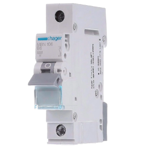 Hager MBN106 - Автоматичний вимикач 1P 6kA B-6A 1M купити