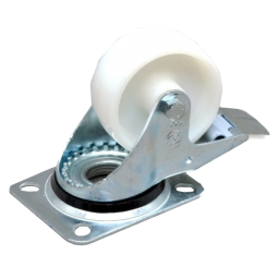 Колесо к шкафам полиамид (d80) на площадке со стопором 180 кг/колесо