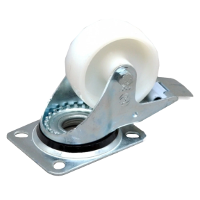Колесо к шкафам полиамид (d80) на площадке со стопором 180 кг/колесо купить