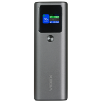 VIDEX VPB-316 – Повербанк (30000мАч, 140W PD, 2xUSB-C, USB-A, TFT)