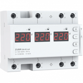 ZUBR D6-63 red - Трифазне реле напруги купити