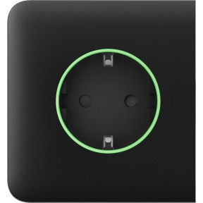 Ajax SideCover (smart) [ type F ] Black - Передняя панель и крышка розетки купить