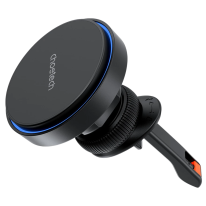 Автомобільний зарядний пристрій Choetech T205-F Black (бездротова зарядка 15W, магнітне кріплення, USB-C)