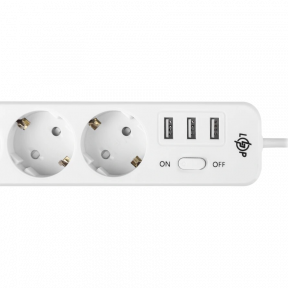 Logic Power LP-X3-USB-2 Подовжувач мережевий (фільтр) - фото №2 Logic Power LP-X3-USB-2 Подовжувач мережевий (фільтр) зображення