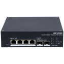 Hikvision DS-3T1506HP-EI-UPS – Промисловий керований комутатор (4xPoE, 2xSFP, Hi-PoE 90W, Solar 12-24V)