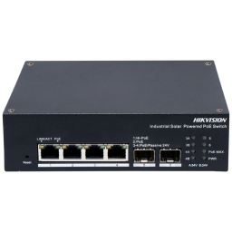 Hikvision DS-3T1506HP-EI-UPS – Промисловий керований комутатор (4xPoE, 2xSFP, Hi-PoE 90W, Solar 12-24V)