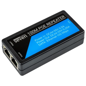 SEVEN P-735 – PoE репітер (1 вхід, 2 виходи, 100Мбіт/с, 24Вт, 802.3af/at) купити