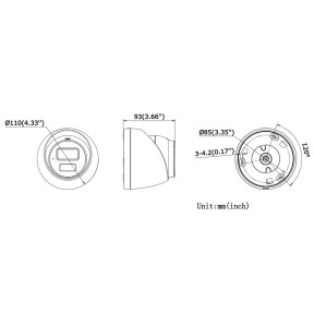 Hikvision DS-2CD1347G2H-LIUF (2.8 мм) - 2 Мп купольна мережева камера ColorVu з подвійним підсвічуванням фото