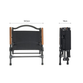 Крісло складане Naturehike CNK2350JJ015, алюміній, чорний зображення