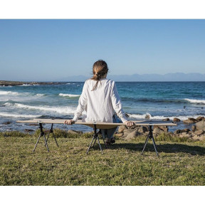 Ліжко складане Naturehike ультралегке NH19JJ006, алюміній, чорний фото