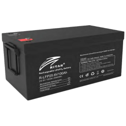 Ritar R-LFP25.6V100Ah – Аккумуляторная батарея LiFePO4 (25.6V, 100Ah, 2560Wh)