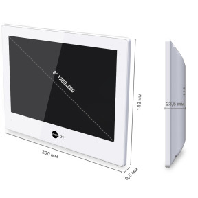 NeoLight ALPHA Hybrid White - Гібридний відеодомофон (AHD+IP, Wi-Fi, IPS) фото