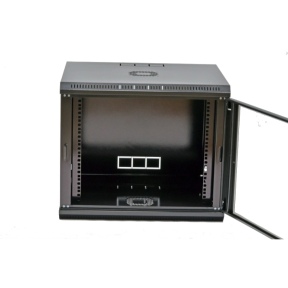 Шкаф 19" 9U, 600x500x507мм (Ш*Г*В), эконом, акриловое стекло, черный фото