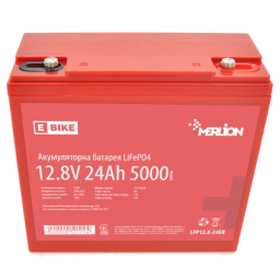Merlion LiFePO4 12.8V 24Ah – Акумуляторна батарея (12.8В, 24А·год, 307.2Вт·год)