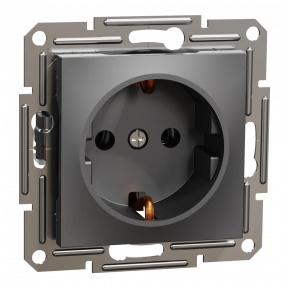 Schneider Electric EPH2900171 Asfora - Розетка 220В антрацит, пластик, с заземлением, Schuko купить