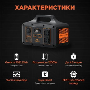 Kraft KPS-1200PX (PGH1000P-S) - Портативне джерело живлення Ціна