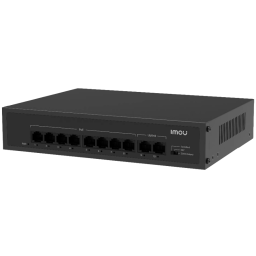 IMOU SF110P – Неуправляемый PoE-коммутатор (10 портов, 65W, 8xPoE, 250m)