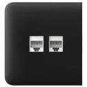 Фронтальна панель Ajax SideCover (LAN) black (для вбудованої інтернет-розетки)