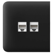 Фронтальна панель Ajax SideCover (LAN) black (для вбудованої інтернет-розетки)