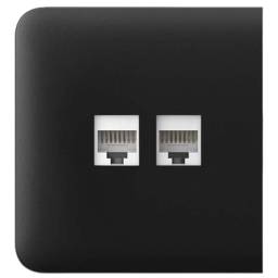 Фронтальна панель Ajax SideCover (LAN) black (для вбудованої інтернет-розетки)