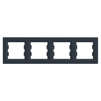 Schneider Electric EPH5800471 Asfora - Рамка 4 поста антрацит горизонтальная