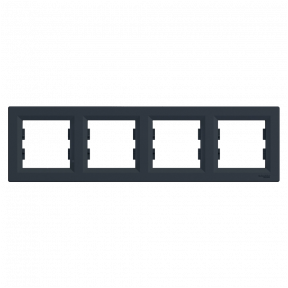 Schneider Electric EPH5800471 Asfora - Рамка 4 поста антрацит горизонтальна купити