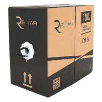 Ritar KVP UTP CCA (4*2*0.5) – Кабель витая пара (100м, 24 AWG, ПВХ, серый)