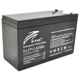 Ritar LiFePO4 12.8В 9А·ч – Аккумуляторная батарея (115.2 Вт·ч, BMS, 4500 циклов)