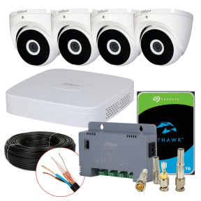 Dahua Универсальный HD Контроль 4: Базовый комплект HDCVI-наблюдения (4 купольные камеры) купить