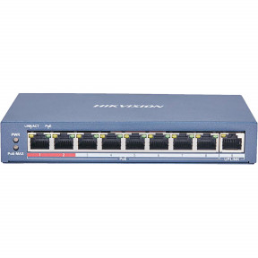 Hikvision DS-3E0109P-E(C) - 8-портовий некерований комутатор Fast Ethernet POE зображення