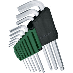 Bosch (1600A02BX9) - Набор шестигранных ключей, 9шт 1.5-10 мм фото