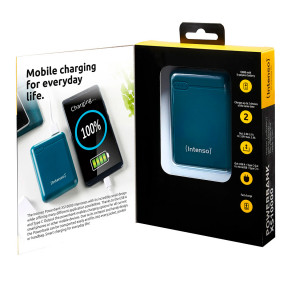 Повербанк Intenso XS10000 10000mAh microUSB, USB-A, USB Type-C, Petrol (7313537) Ціна