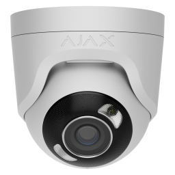 Ajax TurretCam HL (5 Mp/2.8 mm) White - Дротова купольна IP-камера з гібридним підсвічуванням