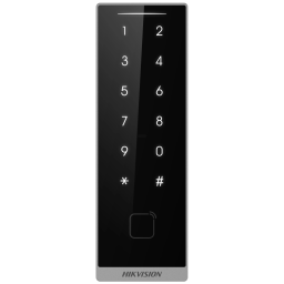 Hikvision DS-K1105EMKB – Зчитувач карток (EM+Mifare, Сенсорна клавіатура, Bluetooth, IP66)
