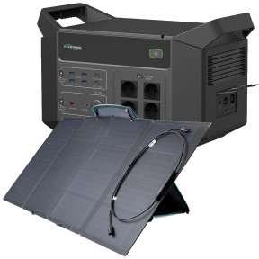 HYXiPower HYX-EA2500 + EcoFlow 160W - Комплект из портативной зарядной станции и солнечной панели купить