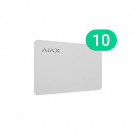 Защищенная бесконтактная карта для клавиатуры Ajax Pass Белая (10 шт)