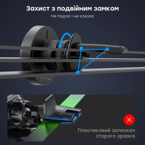 Автомобільний зарядний пристрій Choetech T205-F Black (бездротова зарядка 15W, магнітне кріплення, USB-C) фото