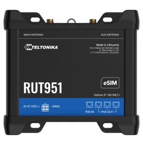Teltonika RUT951 POE+ – Промисловий маршрутизатор (4G LTE, PoE+ 90 Вт, Dual SIM) зображення