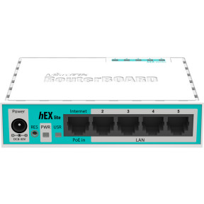 MikroTik hEX lite (RB750r2) - 5-портовий маршрутизатор зображення