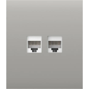 Ajax CenterCover (LAN) Oyster - Передняя панель для встроенной интернет-розетки фото