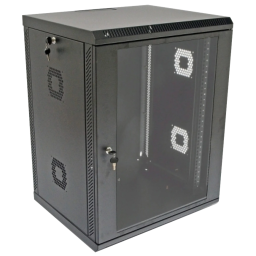 Шкаф 19"15U, 600х600х773 акриловое стекло, черный
