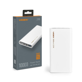 VIDEX VPB-310 22.5W White - Повербанк 10000mAh купити