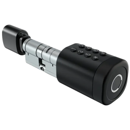 SEVEN LOCK SL-7774BF black (35-90мм) - Умный дверной биометрический замок (цилиндр)