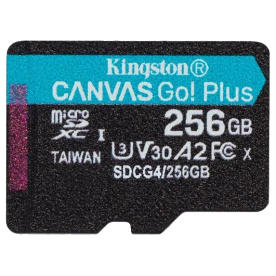 Модуль флэш-памяти KINGSTON 256GB microSDXC Canvas Go Plus Gen4 200R (200MB/s, UHS-II U3, V30)