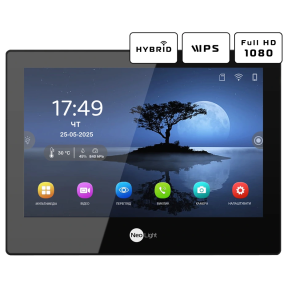 Neolight ALPHA Hybrid Black + PRIME FHD Silver – Комплект видеодомофона (8" IPS, Wi-Fi, Full HD, AHD, Уголок) купить