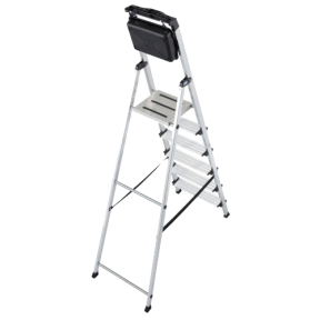 KRAUSE Secury MultiGrip 6 – Драбина алюмінієва (3.25м, 6 сходинок, MultiGrip tray, 5.6кг) зображення