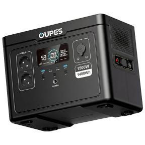Портативна зарядна станція OUPES S015 (1500 Вт / 1488 Вт·год, LiFePO4, 2xAC 230V, PD 140W) зображення