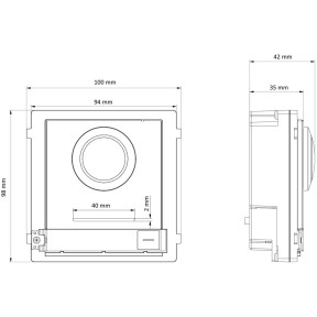Hikvision DS-KD8003-IME1(B)/Surface/Europe BV - 2 Мп сетевая панель вызова фото