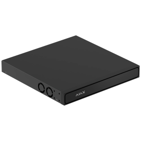 Ajax NVR H2D16PAC (16ch) black – Мережевий відеореєстратор (16 каналів, 16xPoE, 2xHDD до 16Тб, 4K HDMI, ONVIF) зображення